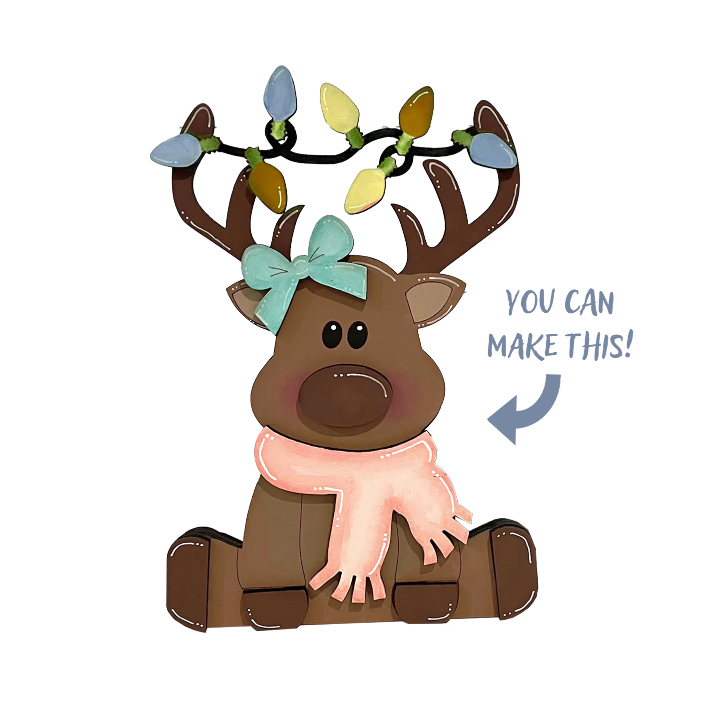 Girl Reindeer Shelf Sitter