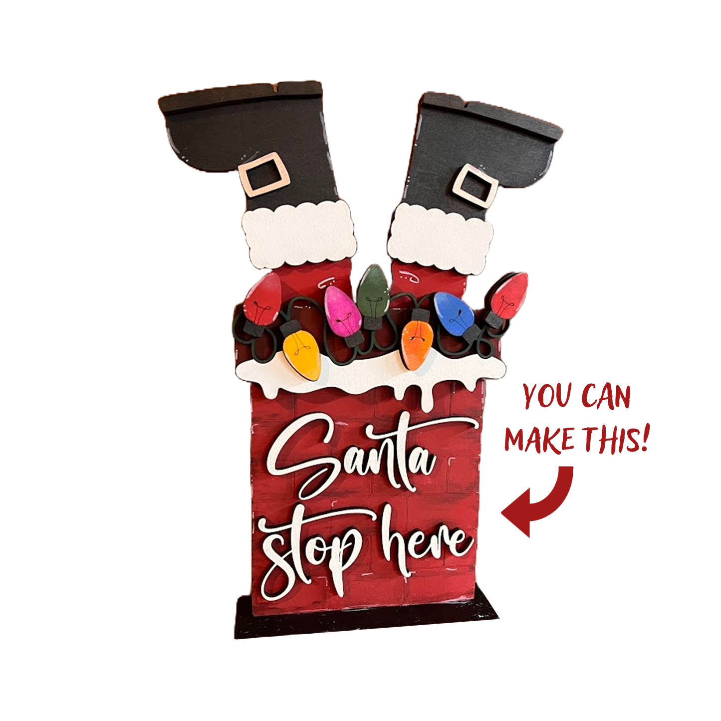Santa Stop Here Shelf Sitter