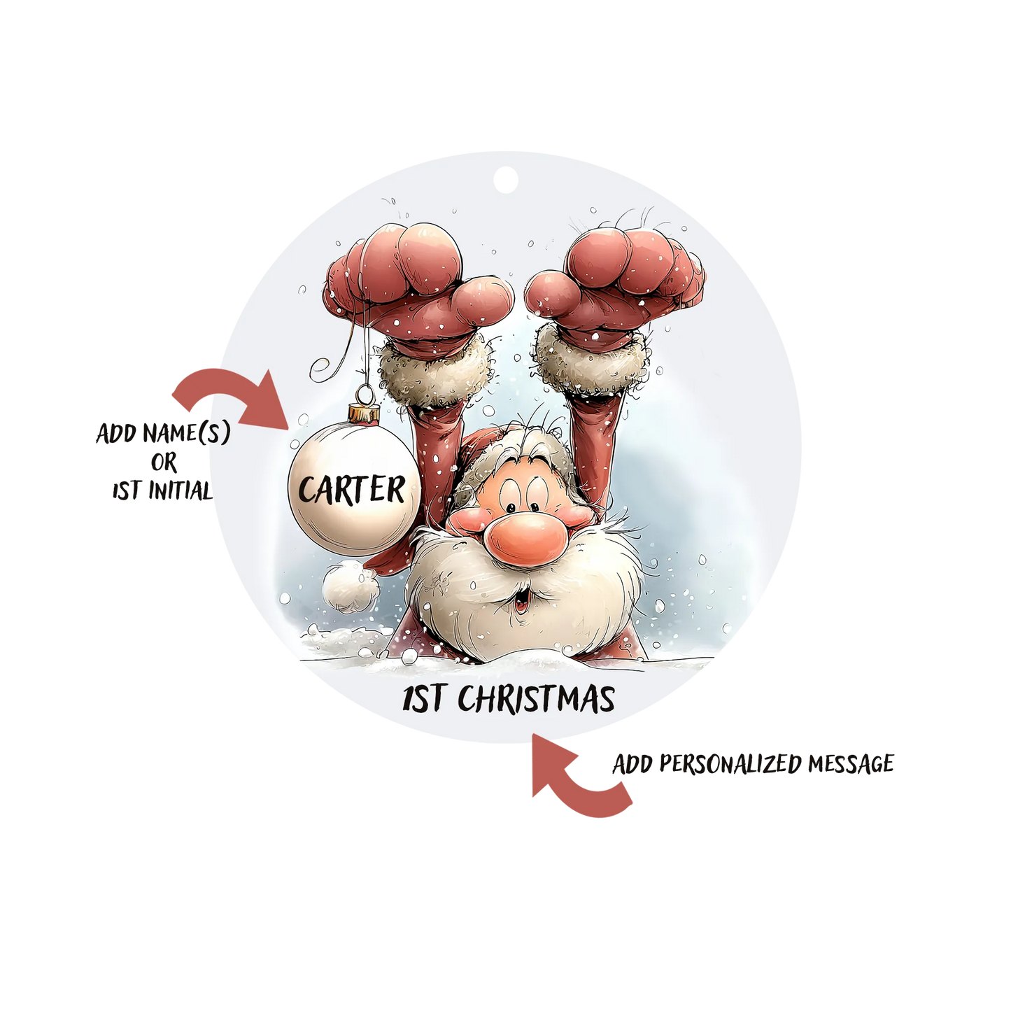 Jolly Santa Ornament