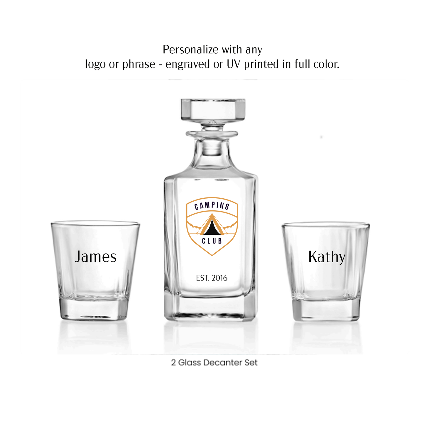 Custom Decanter Set w/box