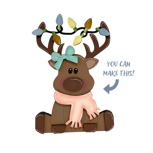 Girl Reindeer Shelf Sitter