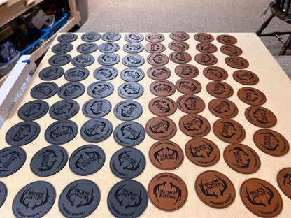 Custom Laser Engraved Leatherette Patches | Personalized Logo | Business Branding