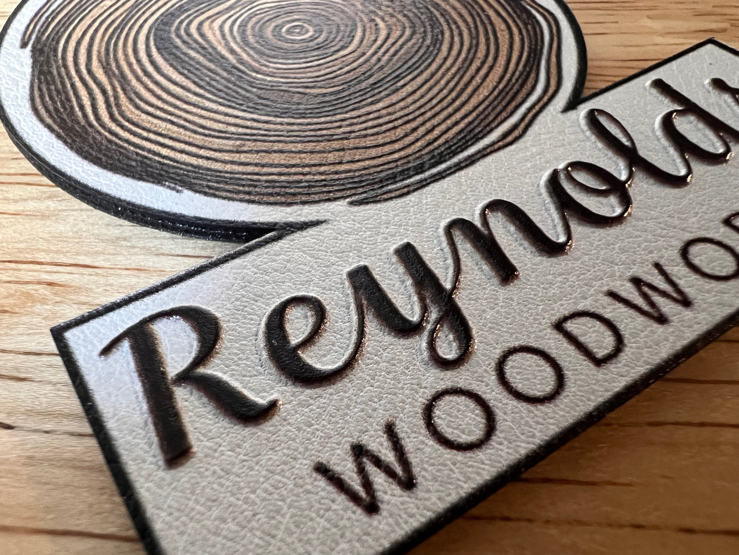 Full Color UV-Printed Leatherette Patches | Custom Logos, Weddings, Business Branding