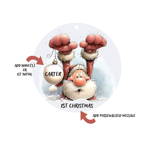 Jolly Santa Ornament