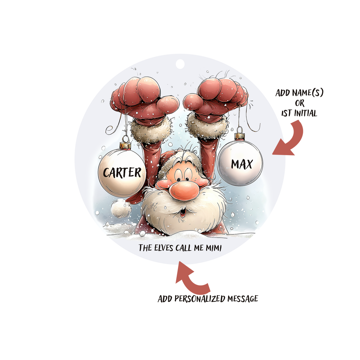 Jolly Santa Ornament