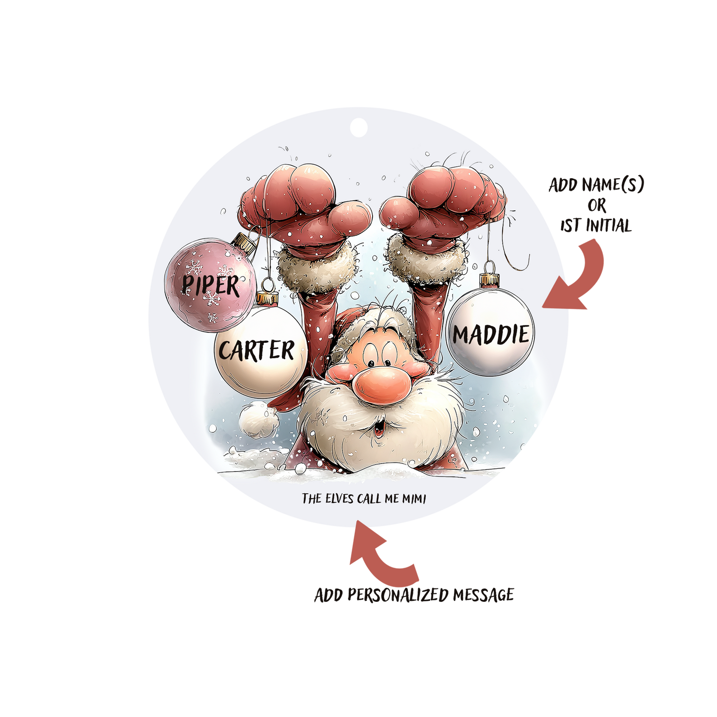 Jolly Santa Ornament