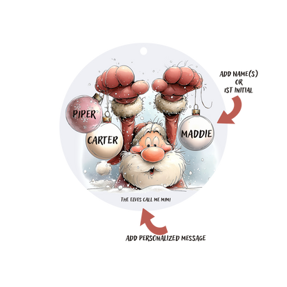 Jolly Santa Ornament