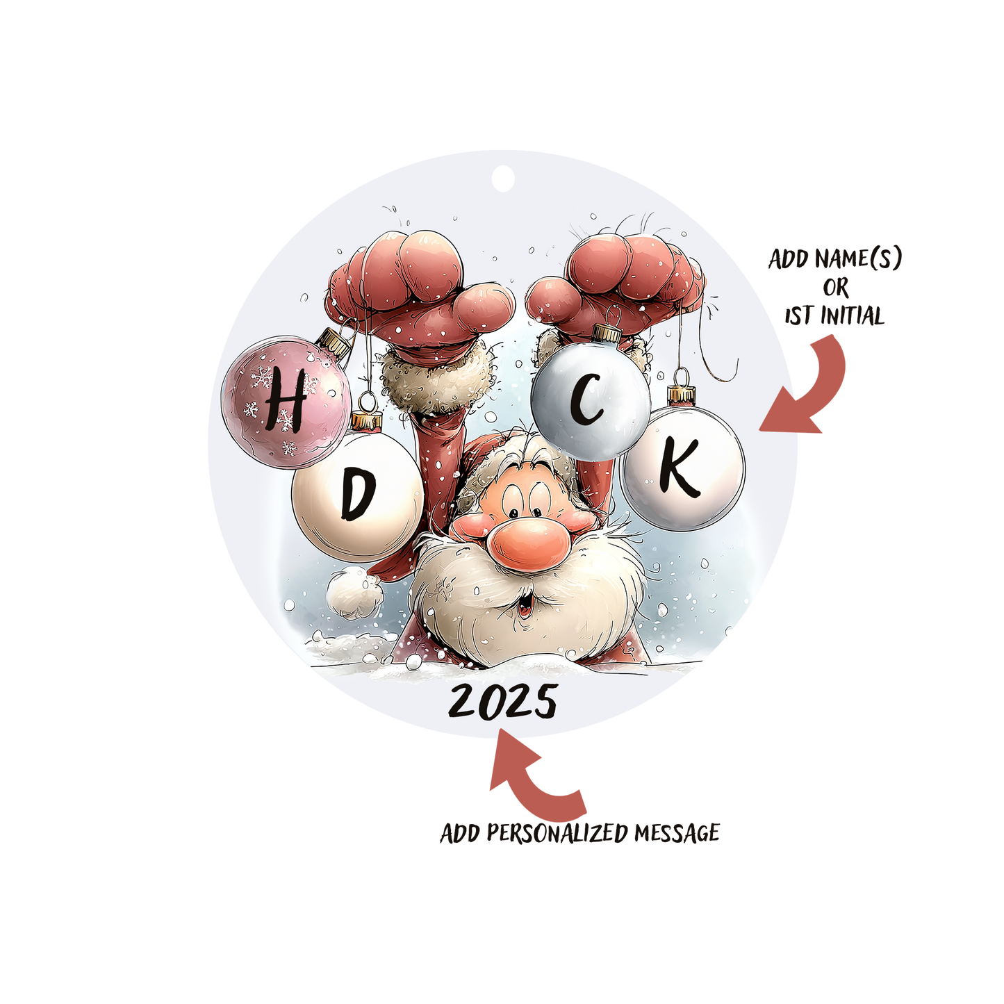 Jolly Santa Ornament