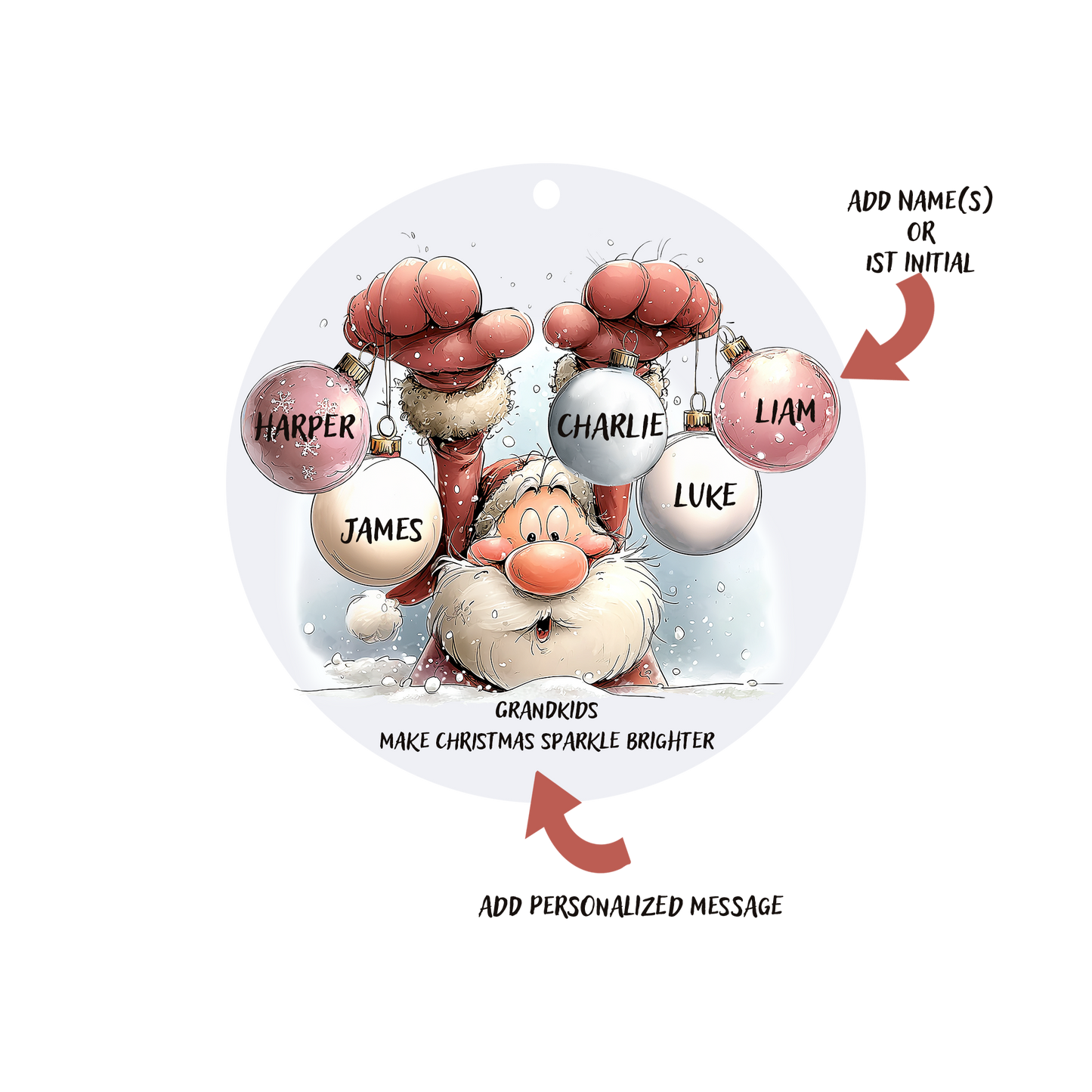 Jolly Santa Ornament