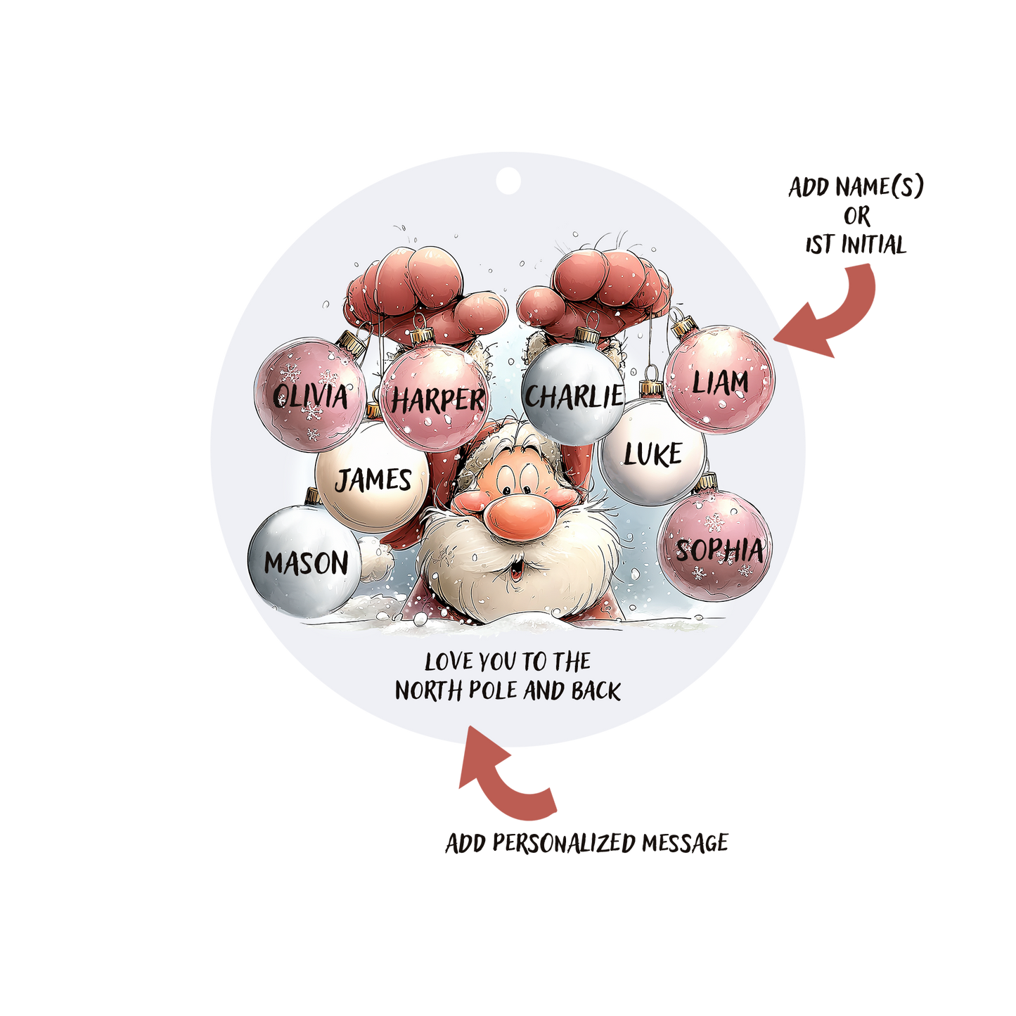 Jolly Santa Ornament