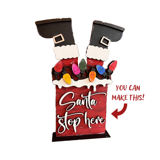 Santa Stop Here Shelf Sitter