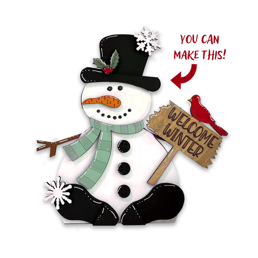 Snowman - Welcome Winter Shelf Sitter