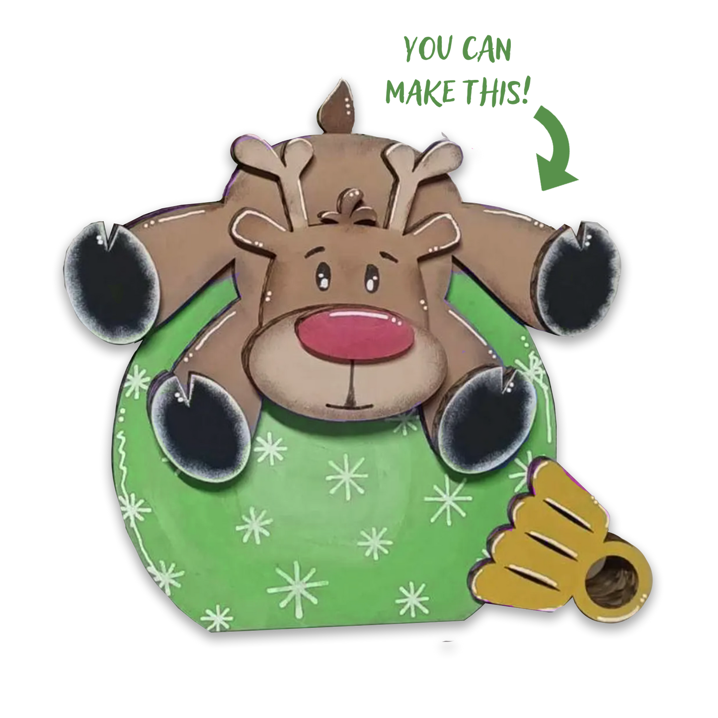 Reindeer on Bulb Shelf Sitter